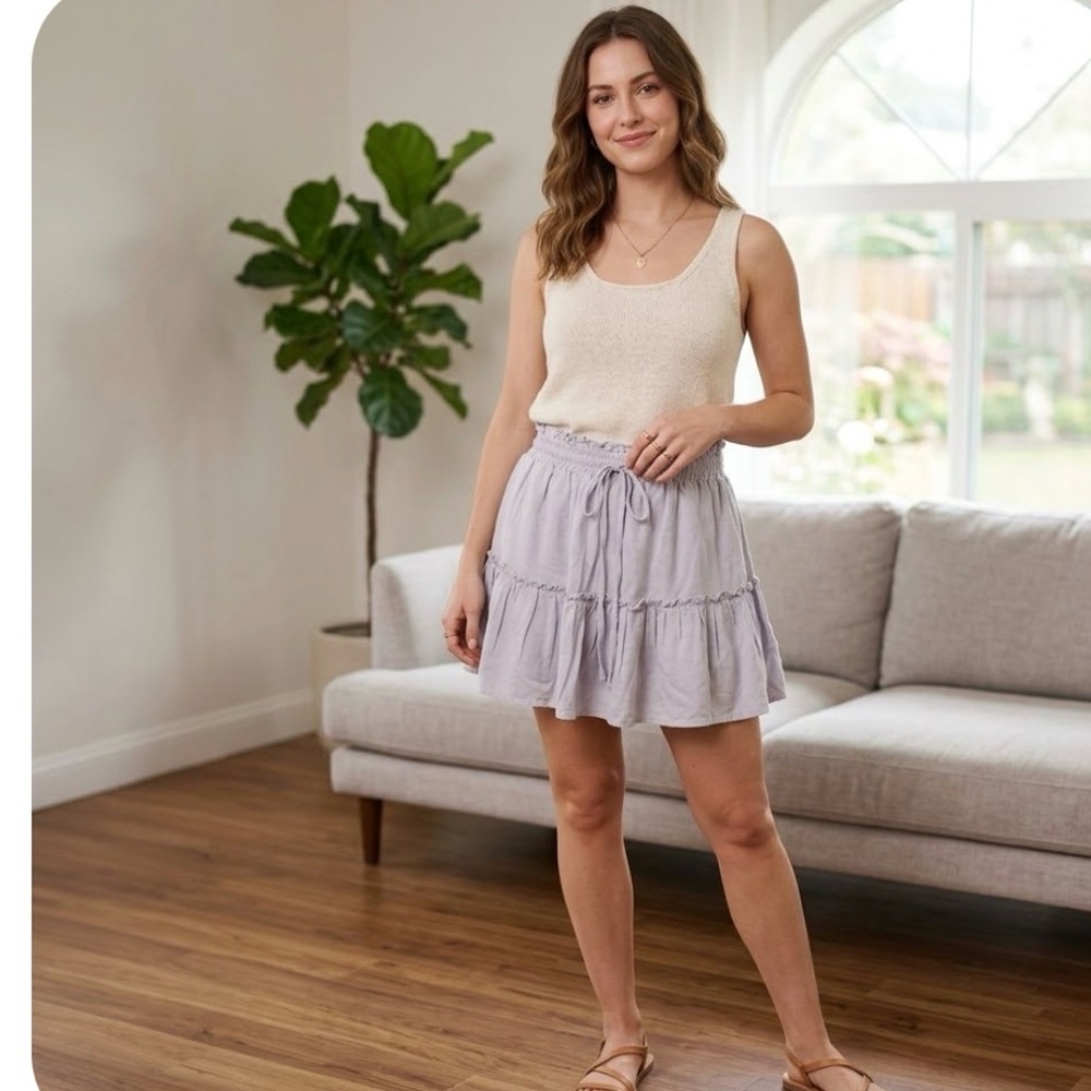 Forever 21  Tiered Drawstring Mini Skirt